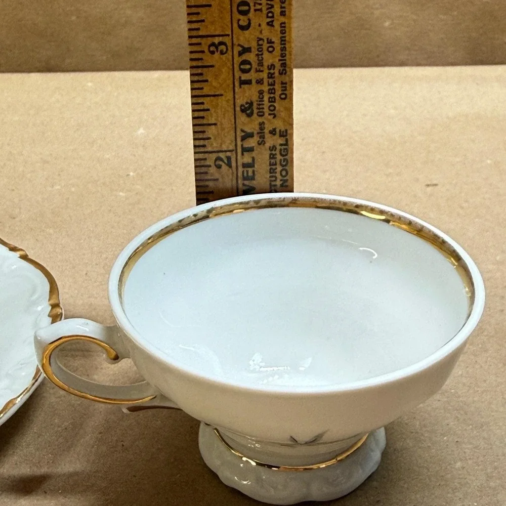 Winterling Green Ming Demitasse Cup Saucer Bavaria Germany Gold Trim